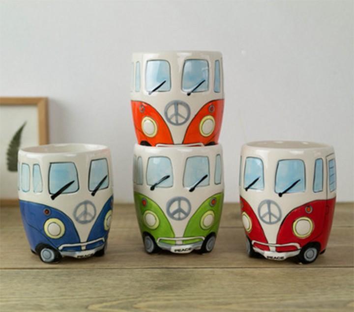 Skanto | GroovyCup Camperbus Krus – Retro Keramisk Kaffe Krus 330ml