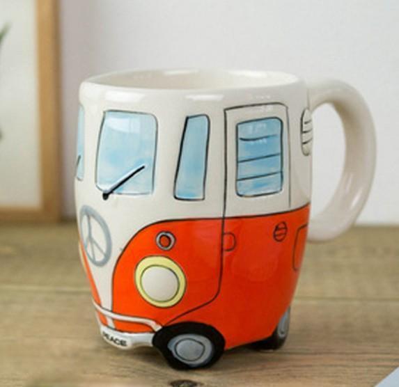 Skanto | GroovyCup Camperbus Krus – Retro Keramisk Kaffe Krus 330ml