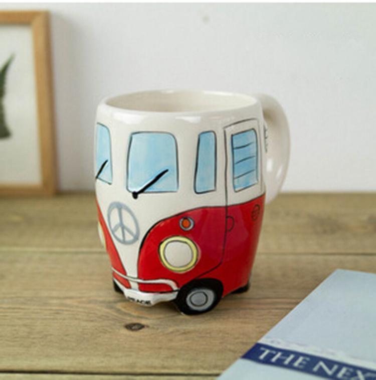 GroovyCup Camperbus-Becher – Retro-Keramik-Kaffeebecher 330 ml