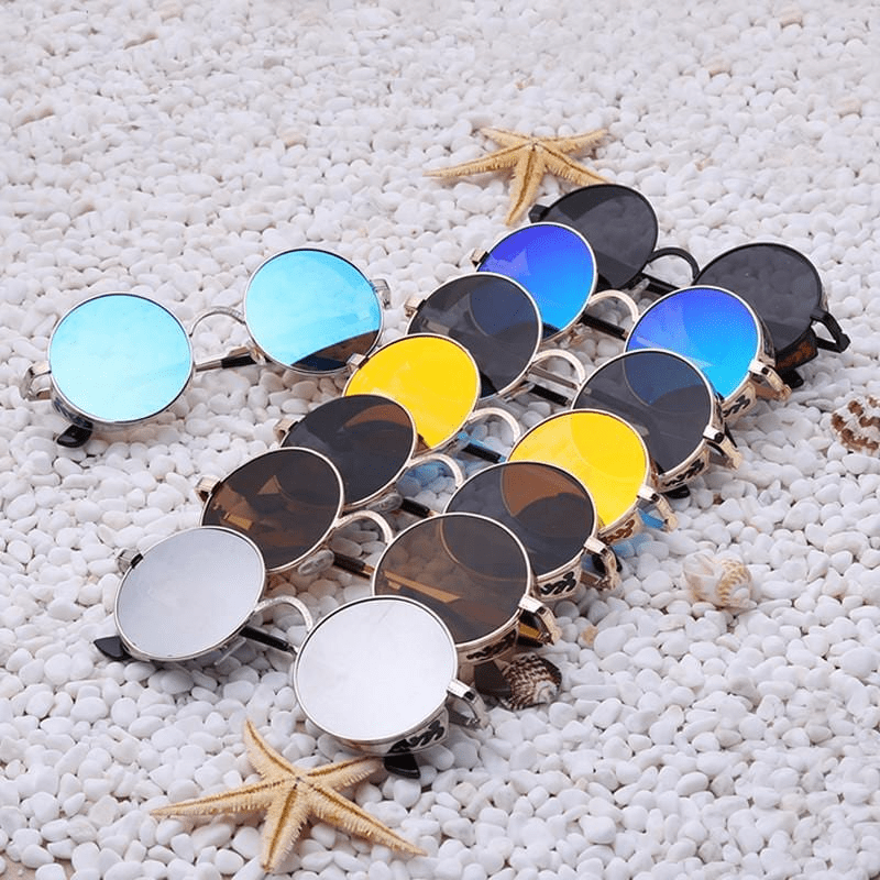 Skanto | Steampunk Vintage Runde Solbriller Limited Edition