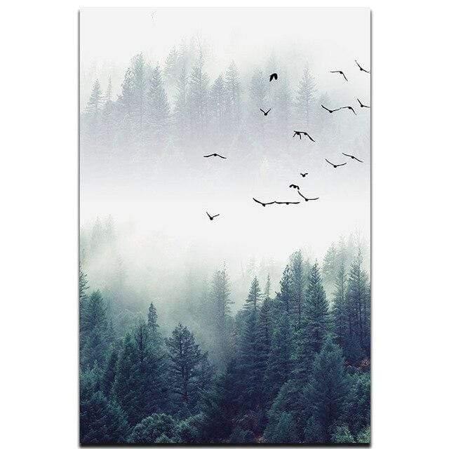 Skanto | 3-delt Nordic Forest Landscape Veggkunst