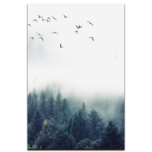 Skanto | 3-delt Nordic Forest Landscape Veggkunst