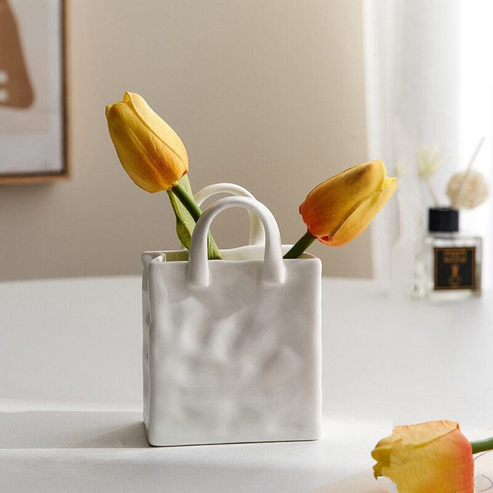Skanto | Hvit Bag Porselen Vase