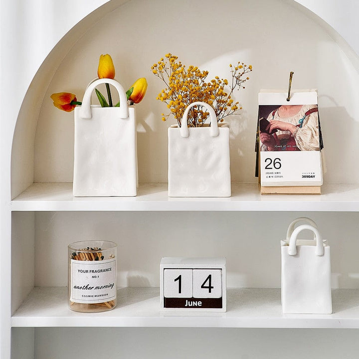 Skanto | Hvit Bag Porselen Vase