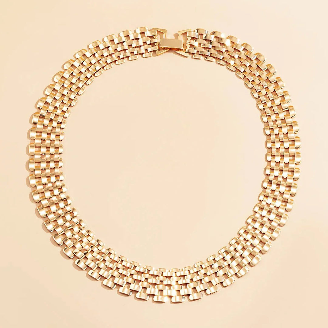 Skanto | Bredde Elv Flatkjede Choker Halskjede