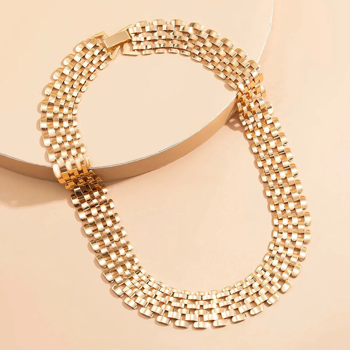 Skanto | Bredde Elv Flatkjede Choker Halskjede