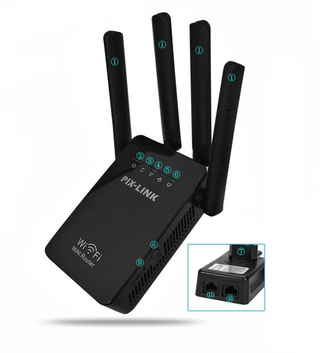 Wi-Fi rekkeviddeforsterker (Repeater / Forsterker) 300Mbps - 2.4 GHz | Skanto