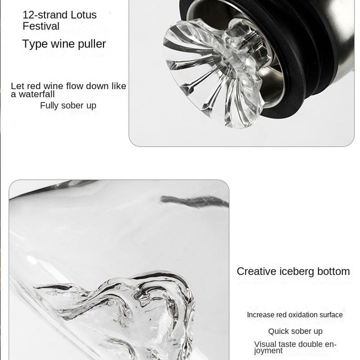Vin Karaffel Transparent Rask Design Krystall Glass Vin Flaske | Skanto
