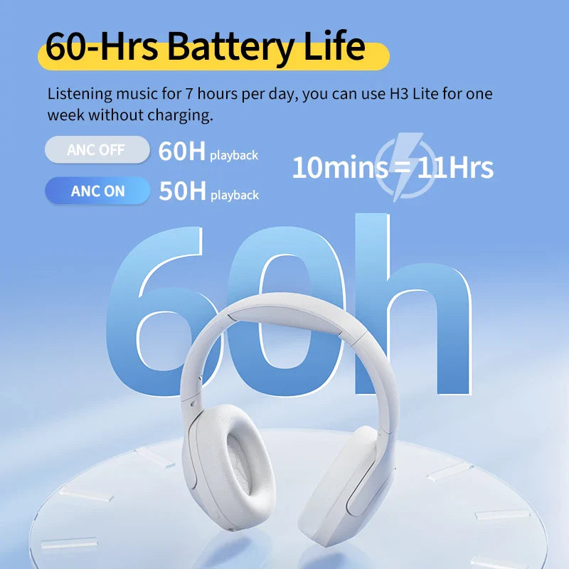 Skanto | Trådløse Over-Ear Hodetelefoner med Hybrid ANC, 40mm Driver & 60t Batterilevetid – SoundNova