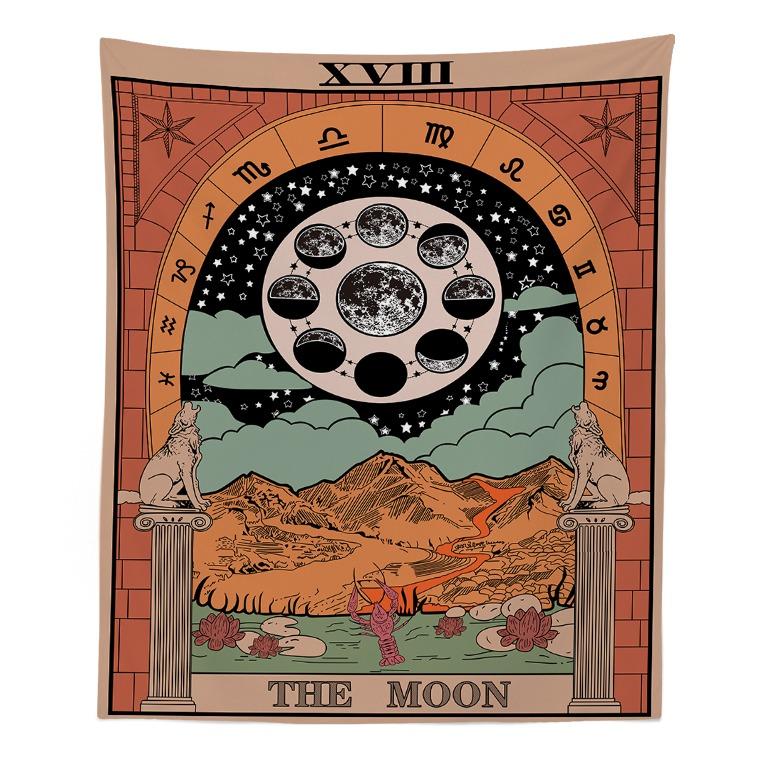 Skanto | "Månen" Tarot Farget Tapestry