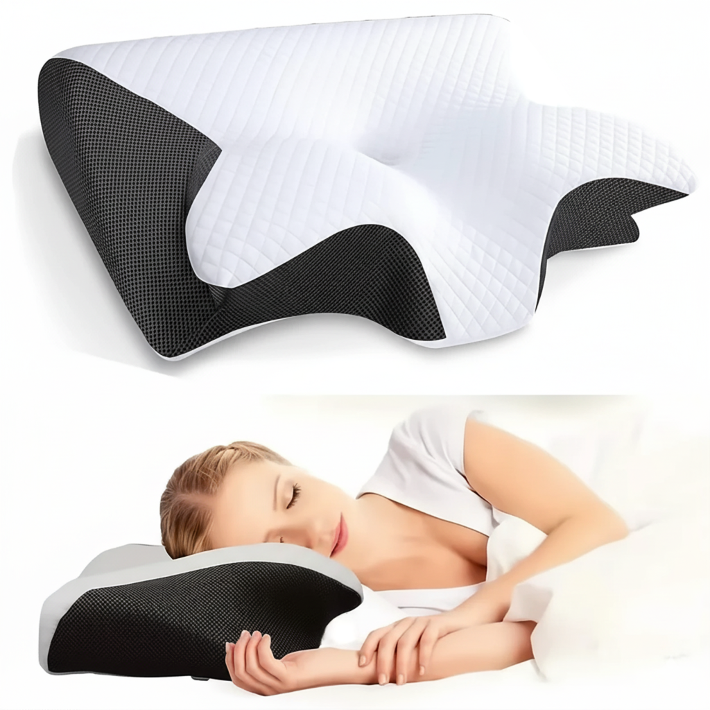 DreamAlign Ortopedisk Pute – Luksus Minnepute for Nakkesmerter & Alle Sovestillinger