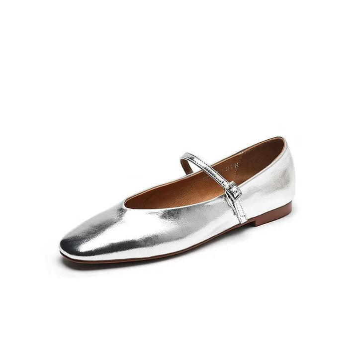 Skanto | Fritidssko: Distinkte komfortable ballerinaer - Lær retro stil - TSS158