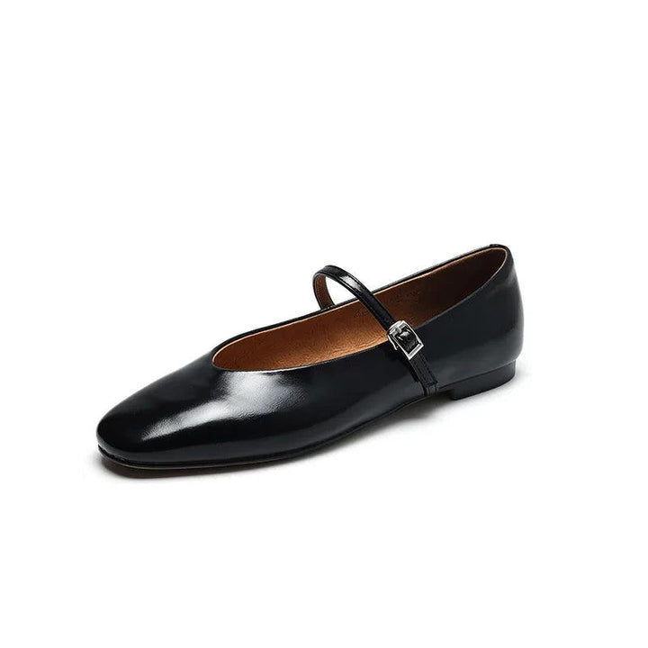 Skanto | Fritidssko: Distinkte komfortable ballerinaer - Lær retro stil - TSS158