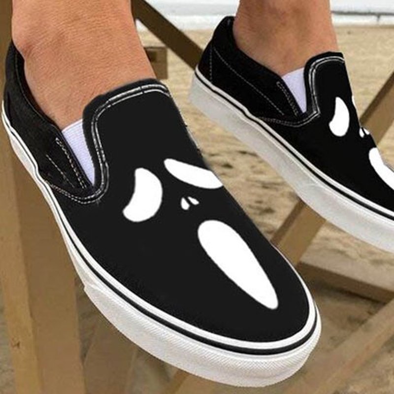 Norvo | Fritidssko laget av lerret med hodeskalle