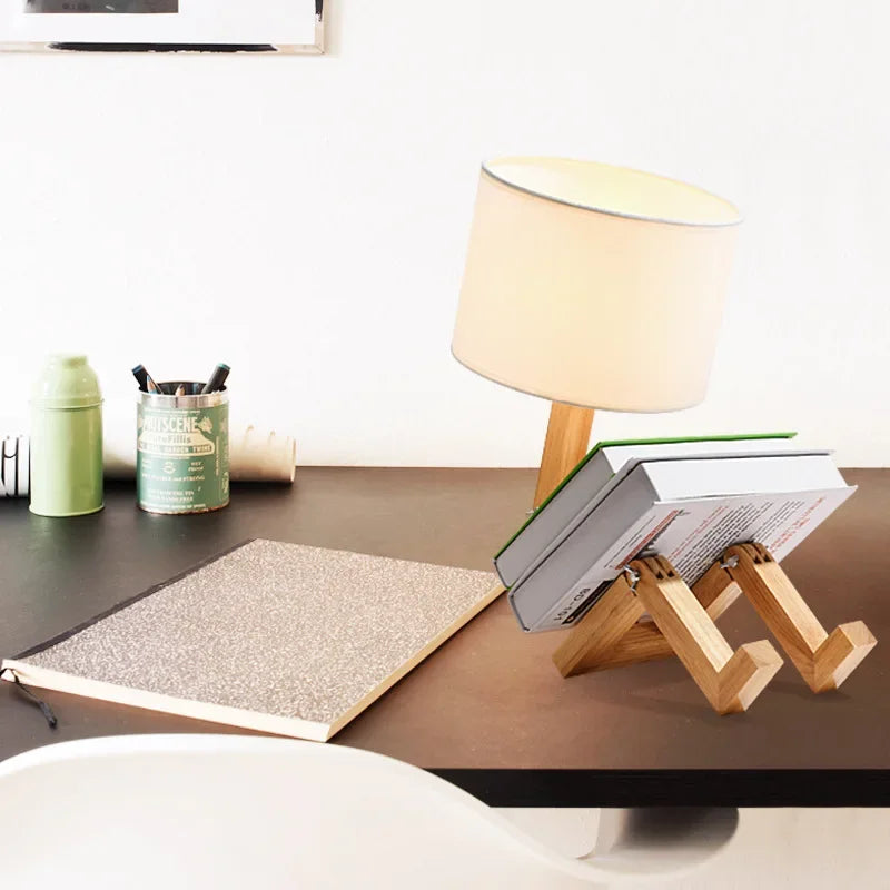 Skanto | Trebordlampe med Bokholder - RutanFlex