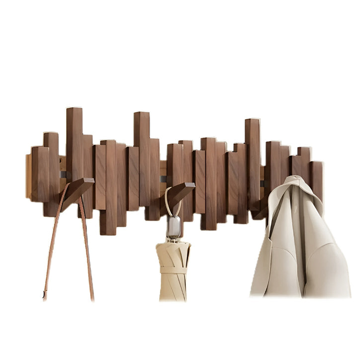 Stilig garderobe i tre – FlexiSkanto magnetiske kroker for bedre organisering | Ideell for soverommet