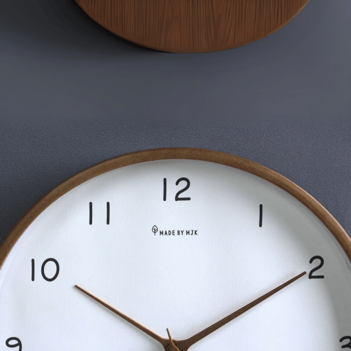 Skanto | WOODHAVEN – Solid Wood 10-Inch Silent Analogue Wall Clock