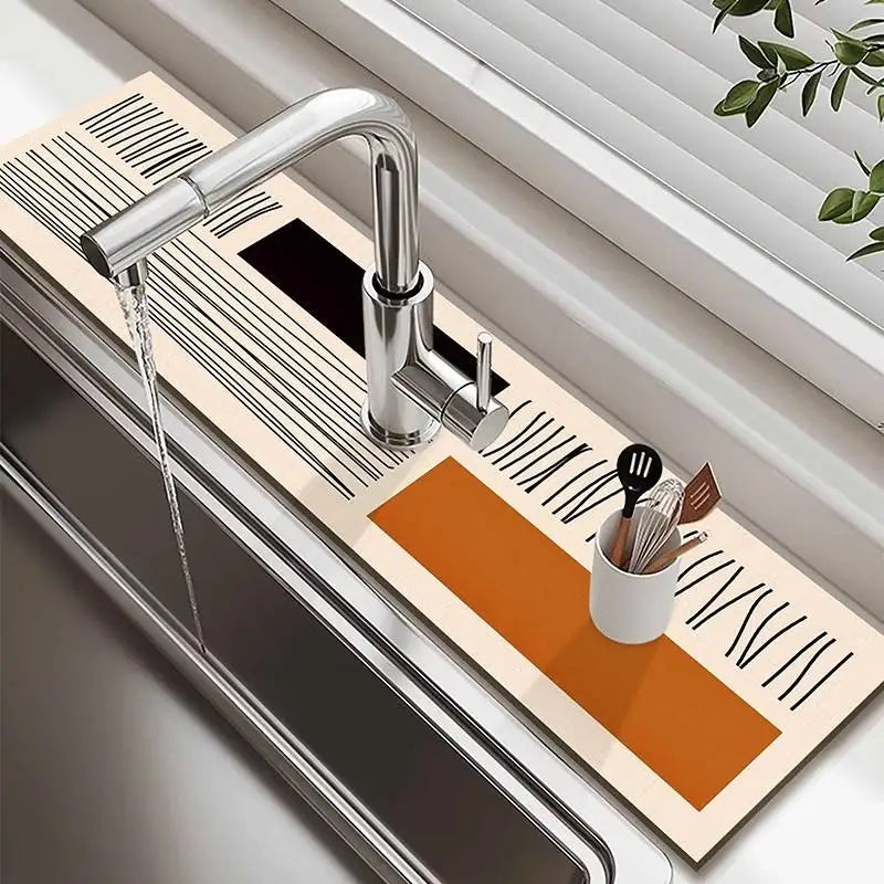 Wraparound Vask Sprutbeskyttelse Dryppfangermatte Vannabsorberende Matte | Skanto