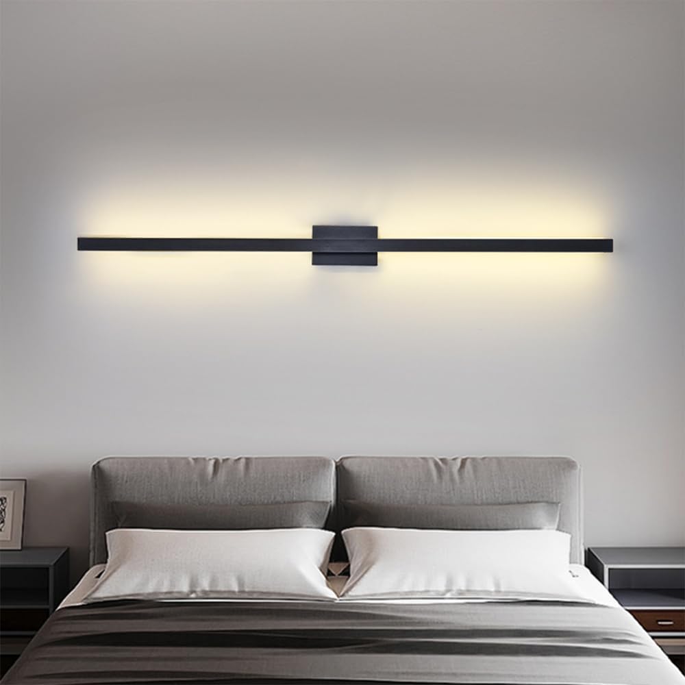 Skanto | Industriell Minimalistisk Lang LED Jern Vegglamper for Moderne Stueinnredning og Stilfull Belysning