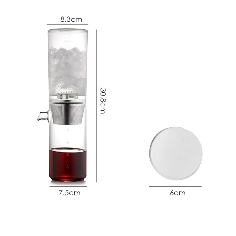 Skanto | Justerbar Glass Drypp Kald Kaffe Brygger
