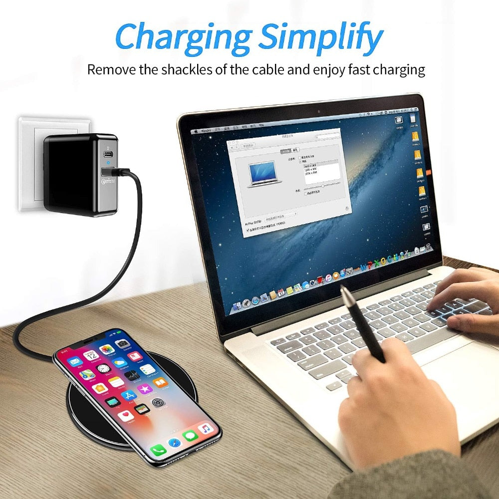 Skanto | 30W Rask Trådløs Ladeplate | Premium USB C Ladekabel MagSafe Lader for Apple iPhone, Samsung & Android - Rask Trådløs Ladeplate
