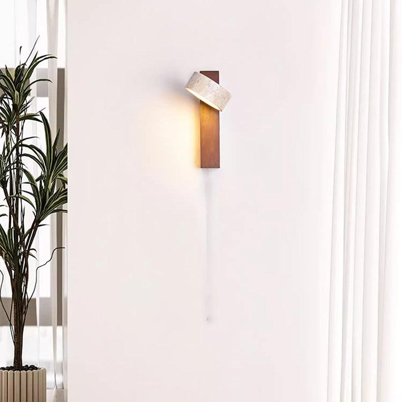 Skanto | Elfenbenfarget Travertin Vegglampe