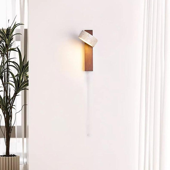 Skanto | Elfenbenfarget Travertin Vegglampe
