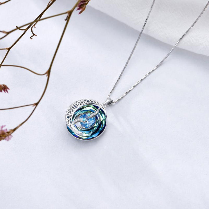 Skanto | Lunara | 18K Gullbelagt Fødselssteins Halskjede Moonstar Design