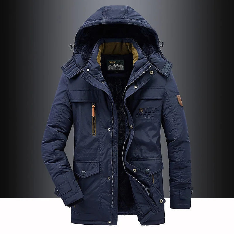 Classic Padded Parka Jacket - Warm Insulated Winter Coat