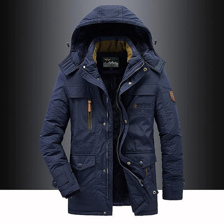 Classic Padded Parka Jacket - Warm Insulated Winter Coat