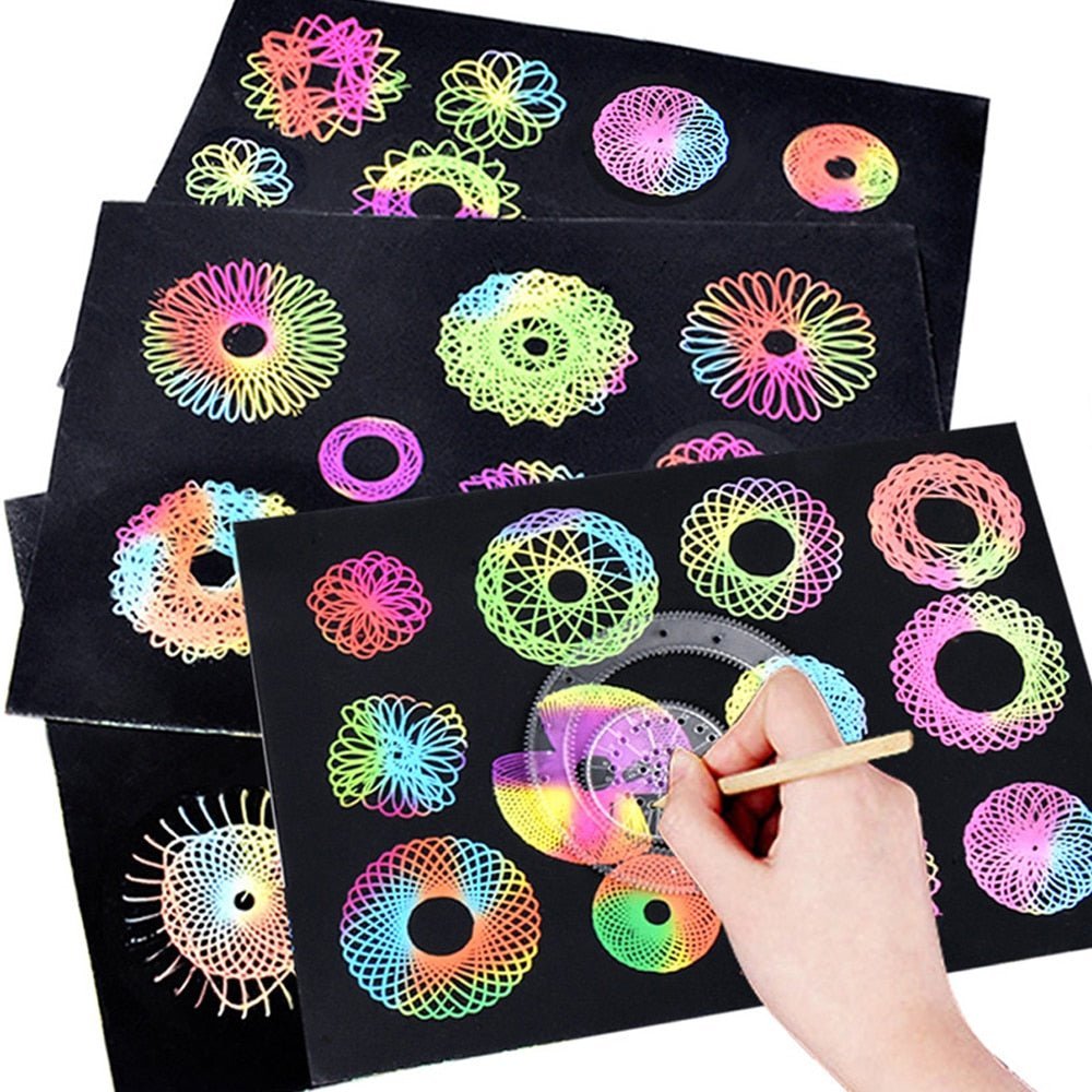 Skanto | Spirograph Tegnesett - Kunstnerisk Presisjon - Blændende Kreasjoner !