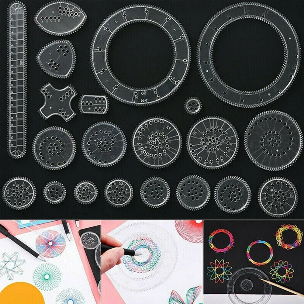 Skanto | Spirograph Tegnesett - Kunstnerisk Presisjon - Blændende Kreasjoner !