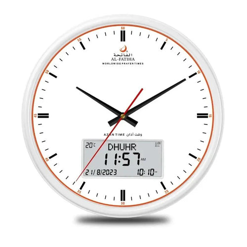 Skanto | Zamora Time Bønn Klokke – Automatisk Globale Bønn Tider med Azan Alarm og Elegant Design