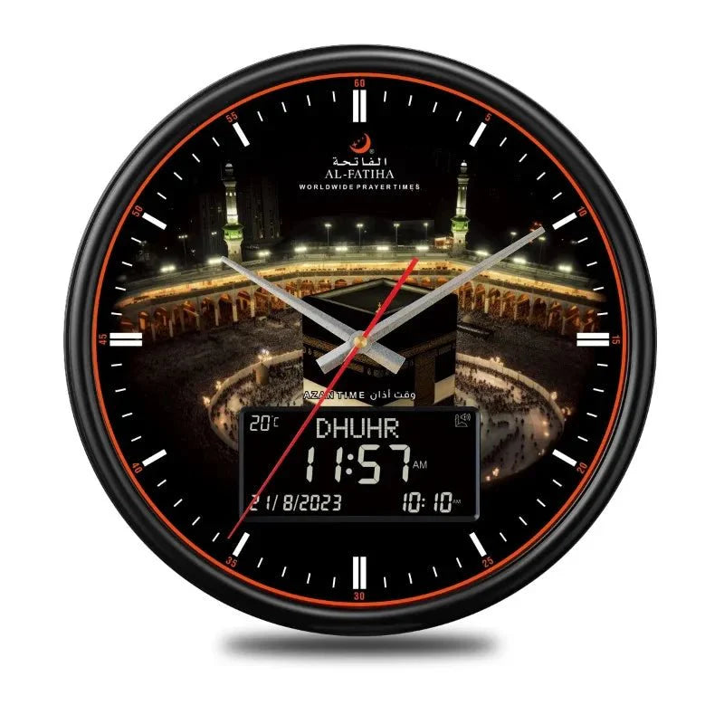 Norvo | Zamora Time Bønn Klokke – Automatisk Globale Bønn Tider med Azan Alarm og Elegant Design