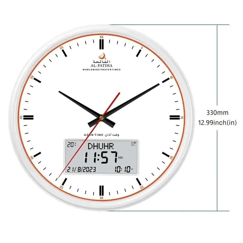Skanto | Zamora Time Bønn Klokke – Automatisk Globale Bønn Tider med Azan Alarm og Elegant Design