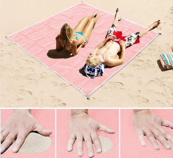 Skanto | XXL Sandfri Strandhåndkle | Sandark | 200x200