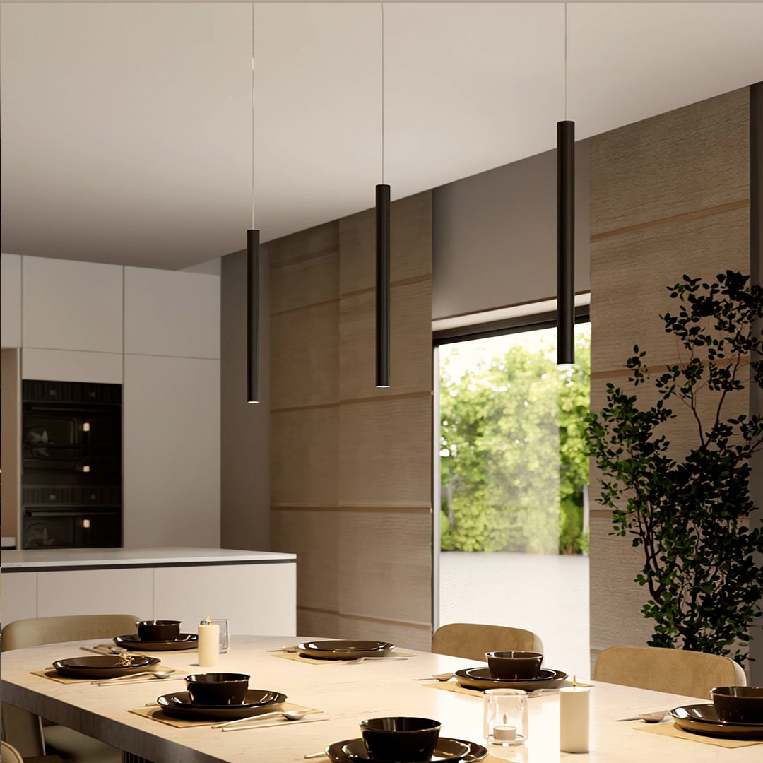 Skanto | RayAura Minimalistisk LED Pendellampe | Moderne Design | Elegant Taklampe for Stue & Kontor