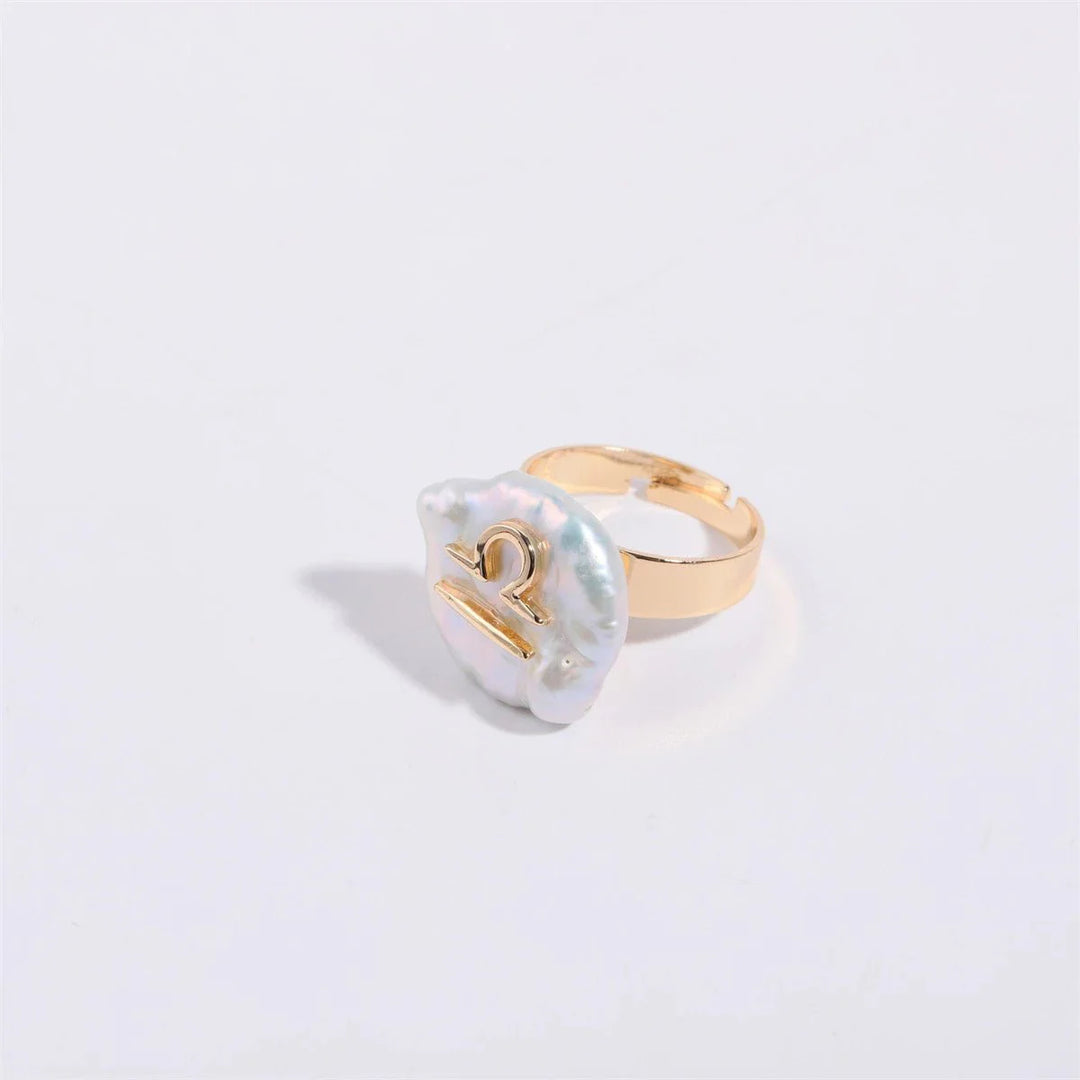Skanto | Stjernetegn Stor Perle Utsagn Ring