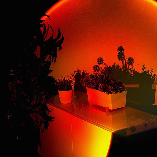 Skanto | Modern Bordlampe Solnedgang Lampe Varm Hvit Design